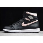 2019 Air Jordan 1 High Premium Black/Silt Red-Rush Maroon-White