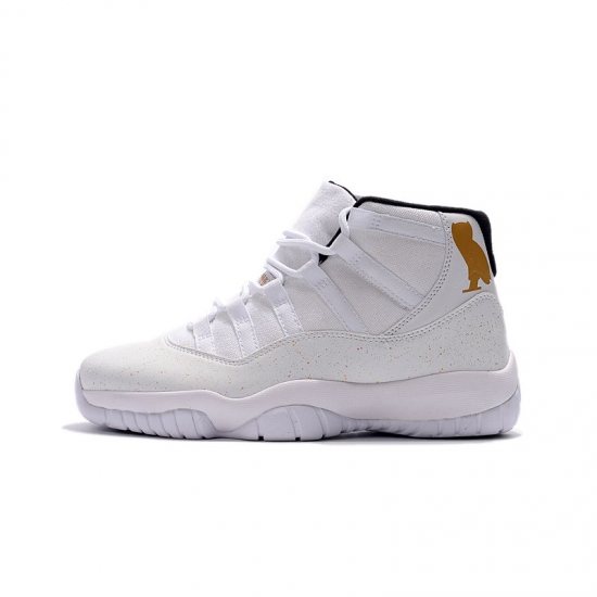 Air Jordan 11 "OVO" White Gold Men's Basketball Shoes - Click Image to Close