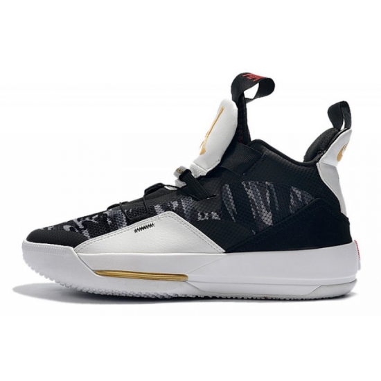 2019 Air Jordan 33 "Tiger Camo" Black/White/University Red-Metal - Click Image to Close