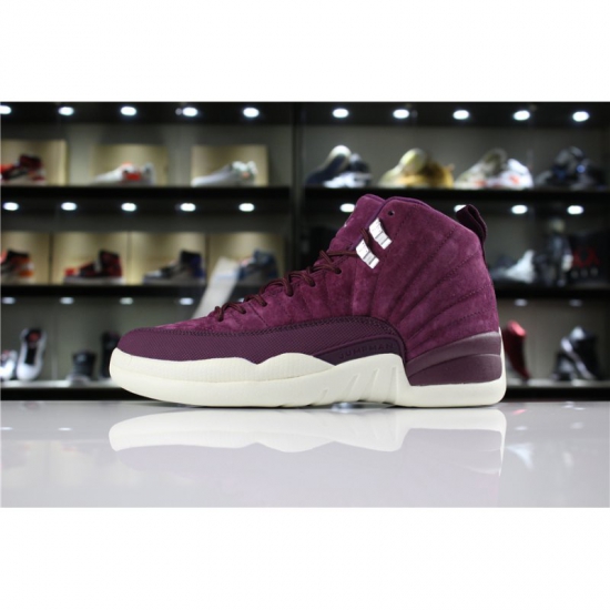 Air Jordan 12 "Bordeaux" Bordeaux/Metallic Silver-Sail 130690-61 - Click Image to Close