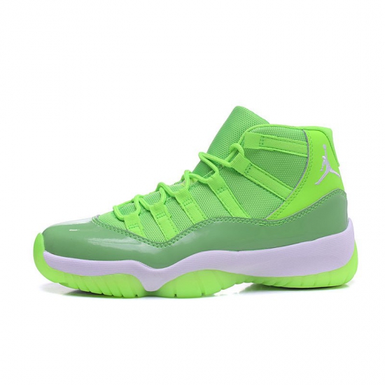New Air Jordan 11 GS "Neon Green" PE Basketball Shoes - Click Image to Close