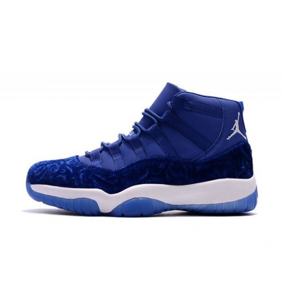 2018 Air Jordan 11 "Blue Velvet" Royal Blue-White Men's and Wome - Click Image to Close