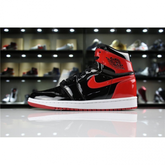 Air Jordan 1 High OG NRG Patent Leather "Banned" Black/White-Uni - Click Image to Close
