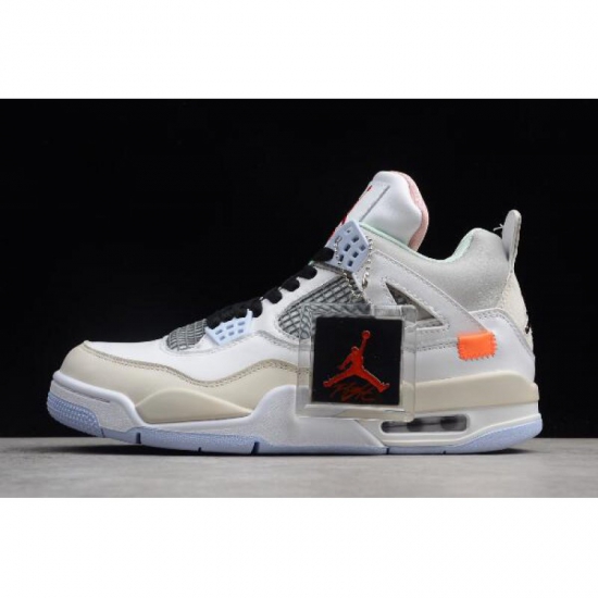 2018 Off-White x Air Jordan 4 Retro "Encore" Han Yubai/Light Bei - Click Image to Close