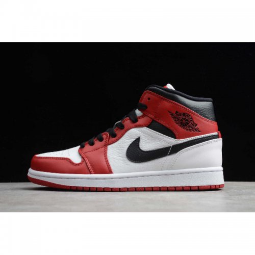2020 Air Jordan 1 Mid White/Red-Black 554724-173