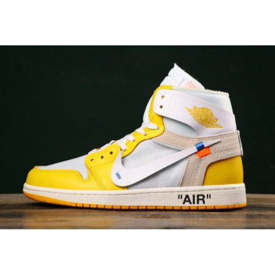 2019 Air Jordan 1 x Off-White NRG White/Dark Powder Yellow-Cone