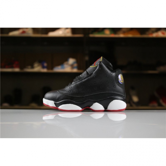 Kid's Air Jordan 13 Retro "Playoffs" Black/True Red-White For Sa - Click Image to Close