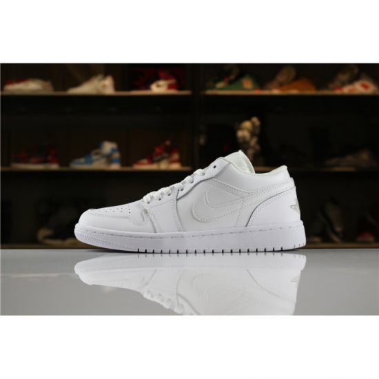Men's and Women's Air Jordan 1 Low "Triple White" 553558-170 - Click Image to Close