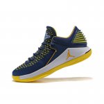 New Air Jordan 32 Low Navy/White-Maize Yellow Men's Basketball S