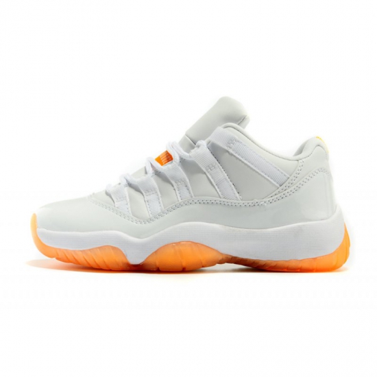 Men's Air Jordan 11 Retro Low "Citrus" White/White-Citrus 580521 - Click Image to Close