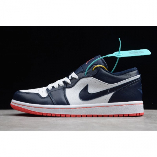 2019 Air Jordan 1 Low Obsidian/Ember Glow-White 553558-481 - Click Image to Close
