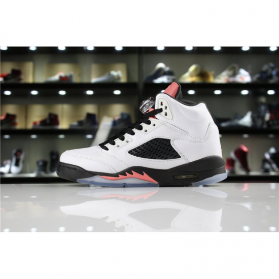 Air Jordan 5 GS Sunblush White/Sunblush-Black 440892-115 For Sal - Click Image to Close