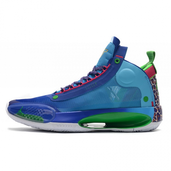 2020 Air Jordan 34 "Blue O" PE For Sale - Click Image to Close