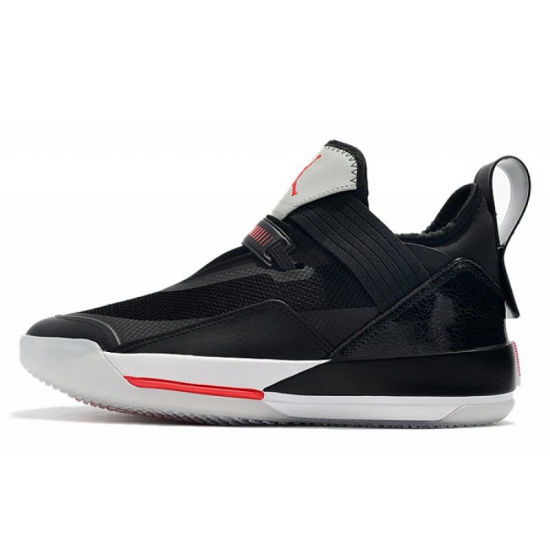 2019 Air Jordan 33 SE "Black Cement" Black/Fire Red-Particle Gre - Click Image to Close