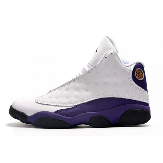 2019 Air Jordan 13 "Lakers" White/Black-Court Purple-University - Click Image to Close