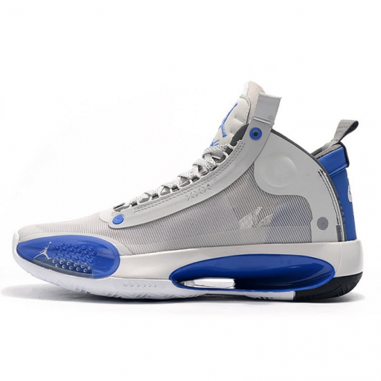 2019 Air Jordan 34 XXXIV Wolf Grey/Blue-White For Sale - Click Image to Close