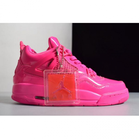 Women's Air Jordan 4 Retro GS 11Lab4 Pink Patent Leather For Sal - Click Image to Close