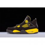 New Air Jordan 4 Retro "Thunder" Black/White-Tour Yellow 308497-