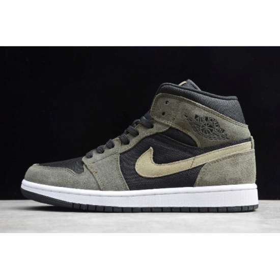 2020 Air Jordan 1 Mid Military Olive Green BQ6472-030 - Click Image to Close
