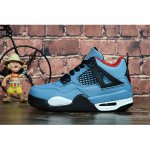 Kid's Air Jordan 4 "Travis Scott" University Blue/Black-Varsity