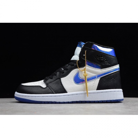 Air Jordan 1 High Fragment Design Black/White-Varsity Royal 5550 - Click Image to Close