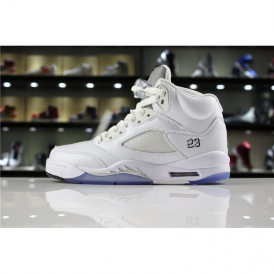 Air Jordan 5 Retro "Metallic Silver" 136027-130 Mens and WMNS Sh - Click Image to Close