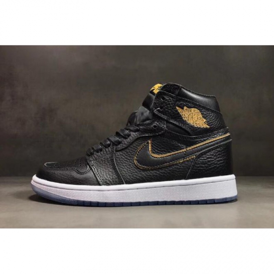 All-Star Air Jordan 1 High OG "Los Angeles" Black/Metallic Gold- - Click Image to Close