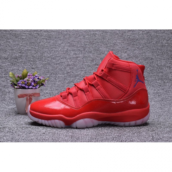 Chris Paul Air Jordan 11 "Clippers" PE Red Blue Shoes - Click Image to Close