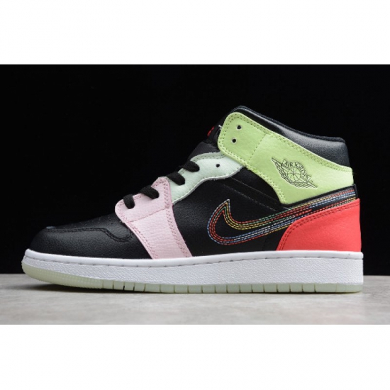 2019 Air Jordan 1 Mid GS "Glow in the Dark" AV5174-076 - Click Image to Close