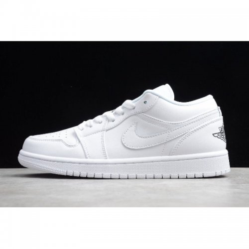 2019 Nike Air Jordan 1 Low White/Black 553560-101 For Sale