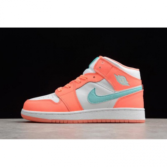 2018 Air Jordan 1 Mid GS "Crimson Pulse" 555112-814 For Sale - Click Image to Close