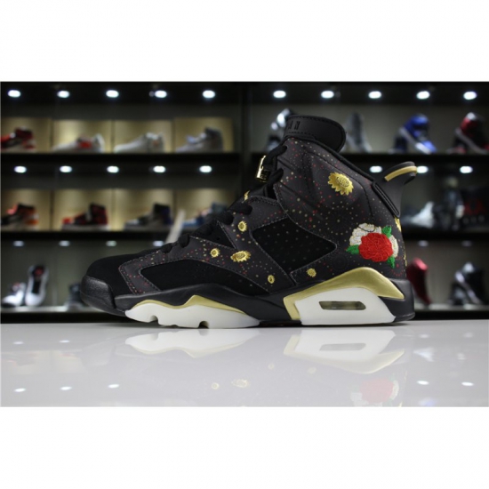 Mens Air Jordan 6 "CNY" Black/Multi-Color/Summit White-Metallic - Click Image to Close
