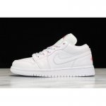 2020 Air Jordan 1 Low GS White/Pink-Blue 554723-102