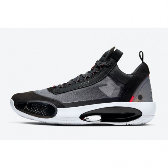 2020 Air Jordan 34 Low "Heritage" Black/Metallic Silver-White-Re - Click Image to Close