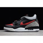 2019 Jordan Legacy 312 Low "Bred Cement" Black/University Red CD