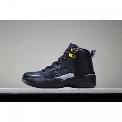 Kid's Air Jordan 12 "The Master" Black/Rattan-White-Metallic Gol
