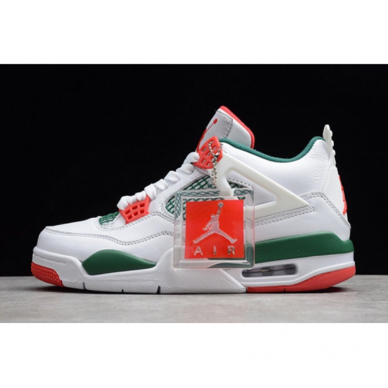 2019 Air Jordan 4 NRG White/Gorge Green-Varsity Red AQ3816-163 - Click Image to Close