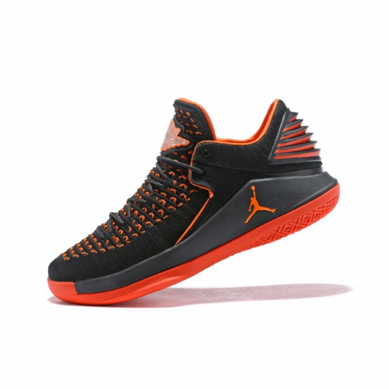 New Air Jordan 32 Low Black Orange Men's Basketball Shoes - Click Image to Close