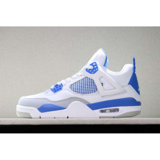 Air Jordan 4 OG "Military Blue" White/Neutral Grey-Military Blue - Click Image to Close