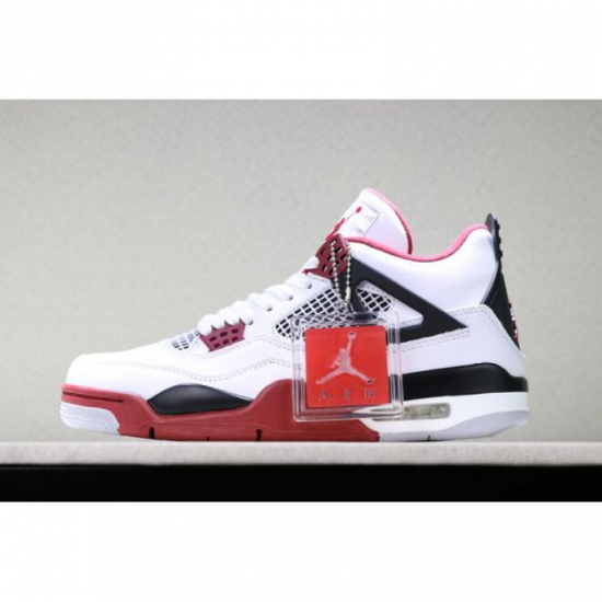 2019 Air Jordan 4 "Fire Red" White/Varsity Red-Black For Sale - Click Image to Close