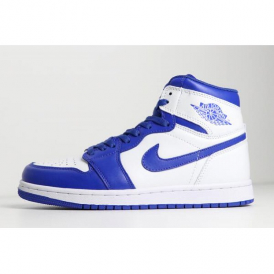 New Air Jordan 1 Mid "Hyper Royal" White/Hyper Royal 554724-114 - Click Image to Close