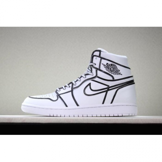 2018 Joshua Vides x Air Jordan 1 "Comic 3D Pencil" White Hand-Pa - Click Image to Close