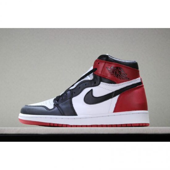 Air Jordan 1 Retro High OG "Black Toe" White/Black-Gym Red 55508 - Click Image to Close