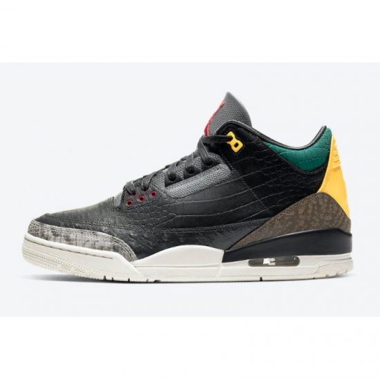2020 Air Jordan 3 SE "Animal Instinct 2.0" Black/White-Gorge Gre - Click Image to Close