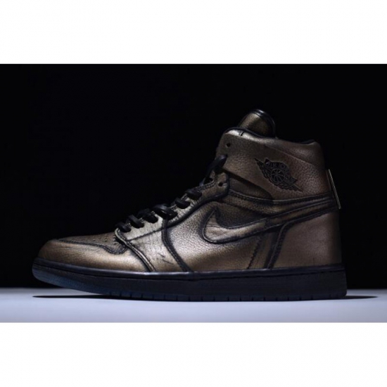 New Air Jordan 1 Retro High OG "Wings" Metallic Gold/Black AA288 - Click Image to Close