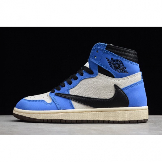 2019 Air Jordan 1 High OG TS Sail/Black-Blue CD44877-102 - Click Image to Close